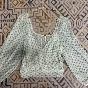 Free People Floral Print Top